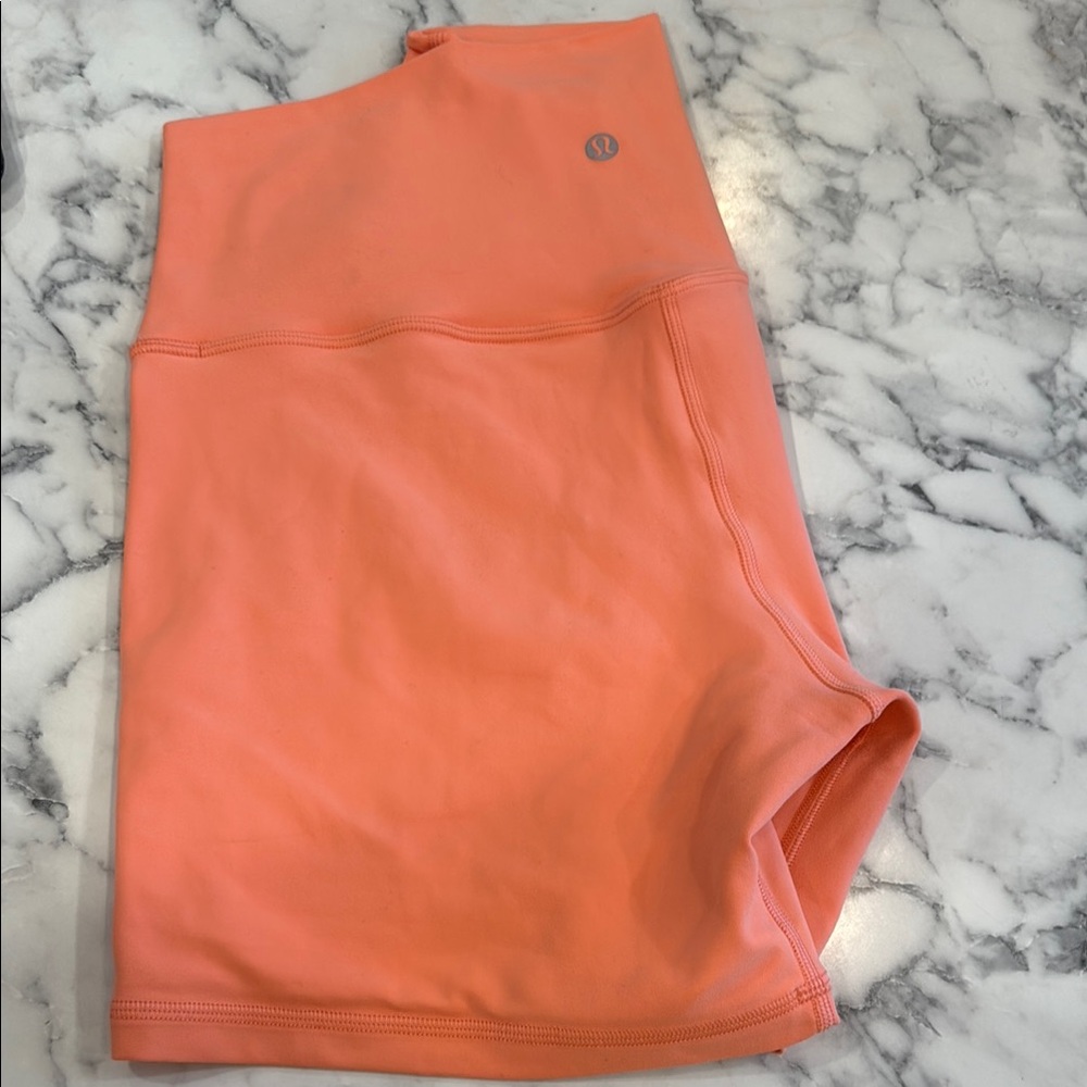 lululemon athletica Orange Align Shorts High-Waisted